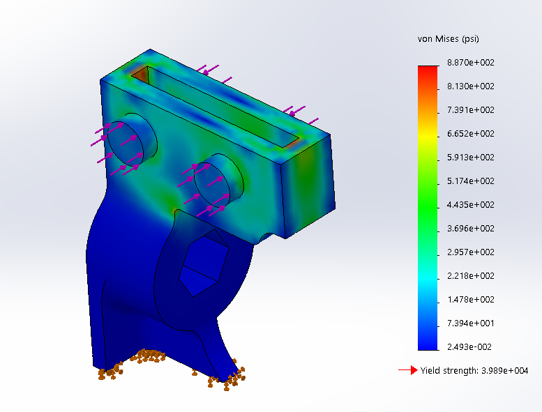 Finite element analysis of a component