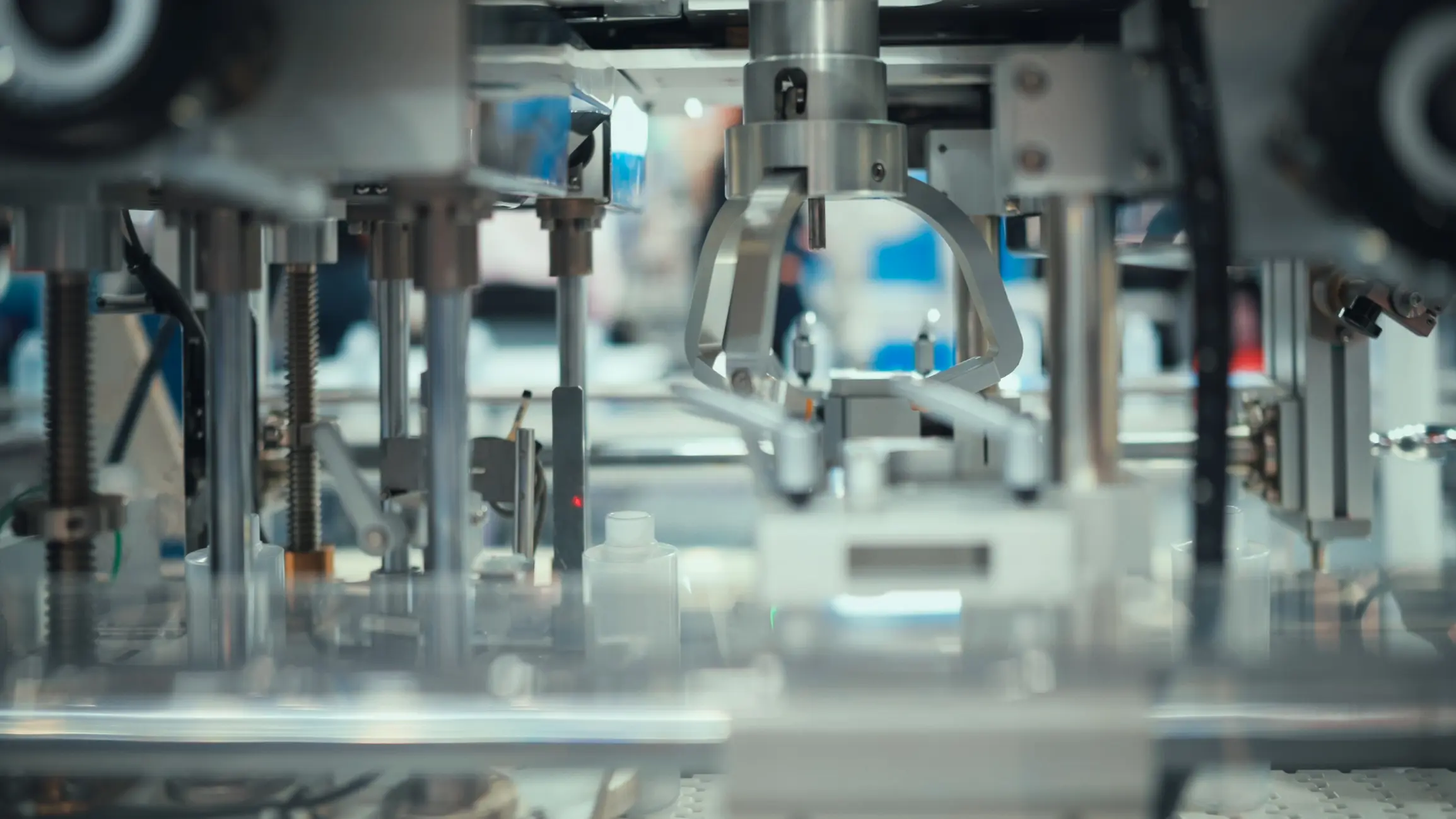 Close-up of industrial machinery in operation.